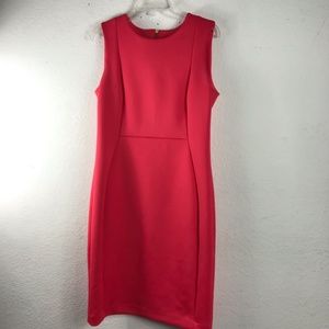 Calvin Klein Bodycon Dress 12 Coral Salmon